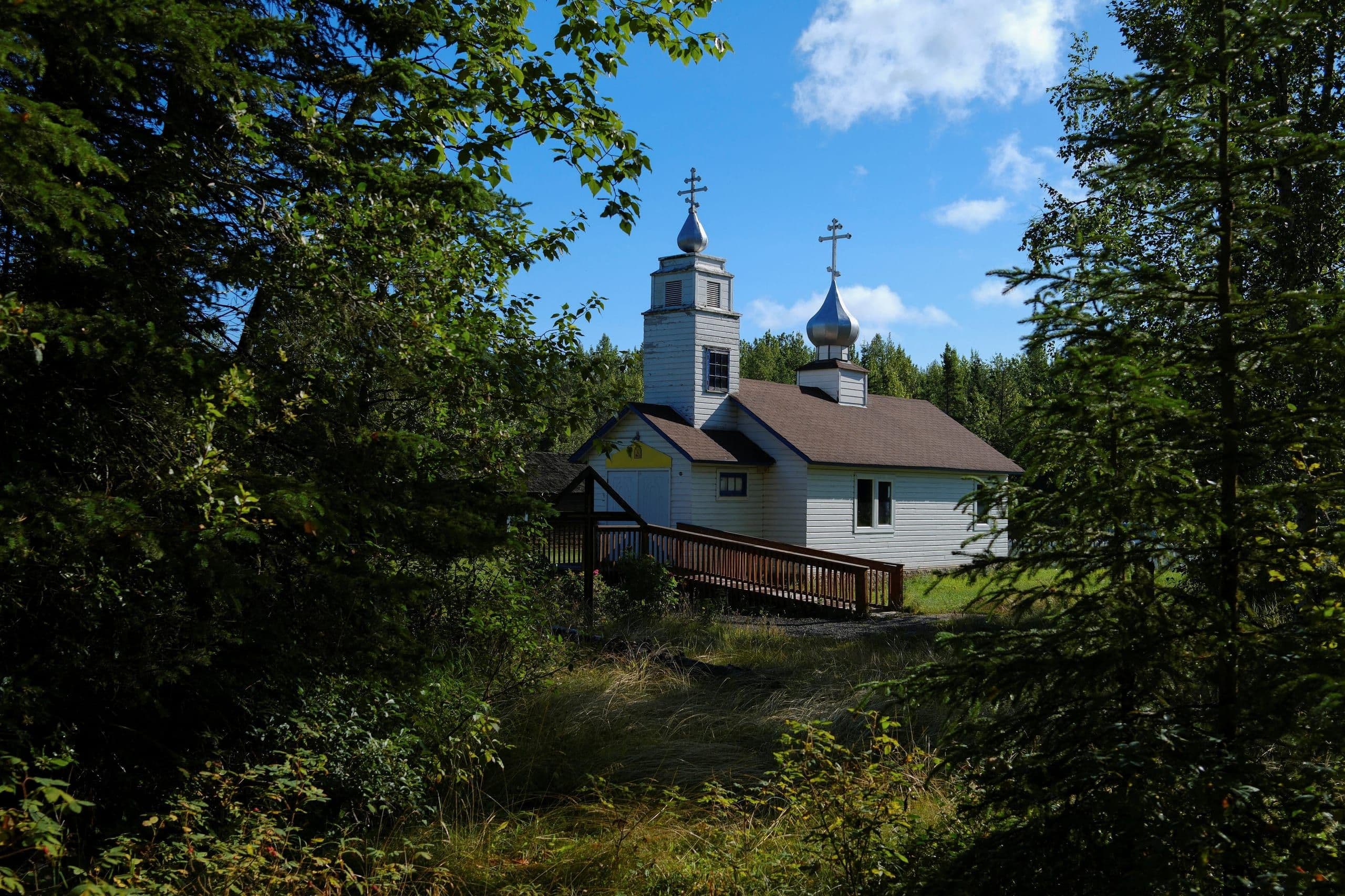 Историческая церковь на Аляске, пятый день тура